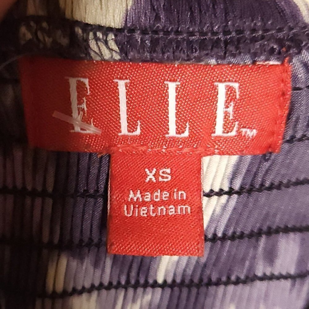 Elle Womens Purple Flowy Watercolor Strappy Maxi Dress XS - Picture 6 of 8